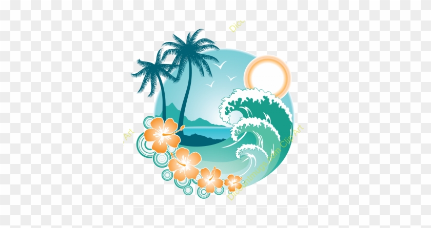 Paradise Clipart - Island Vector #385779