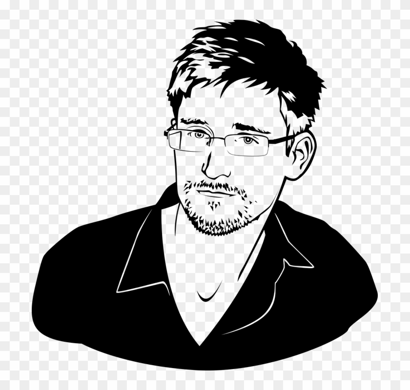 Cia Agent Cliparts 17, Buy Clip Art - Snowden Black And White #385899