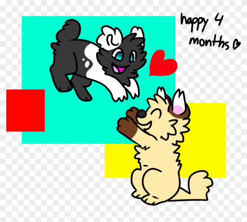 Happy 4 Months Anniversary By Choco-bit On Clipart - Happy 4 Months Anniversary #61126