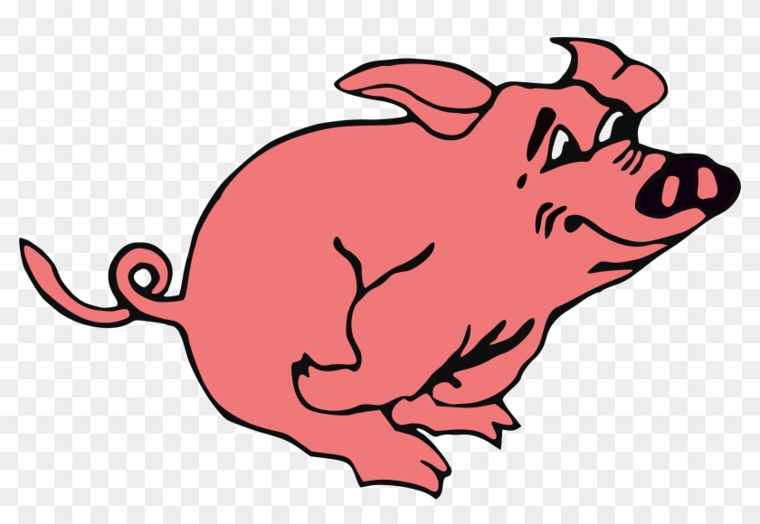 Pig Running Clipart #61338