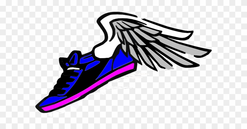 Running Shoes With Wings Clipart - Running Shoes With Wings Clipart #61339