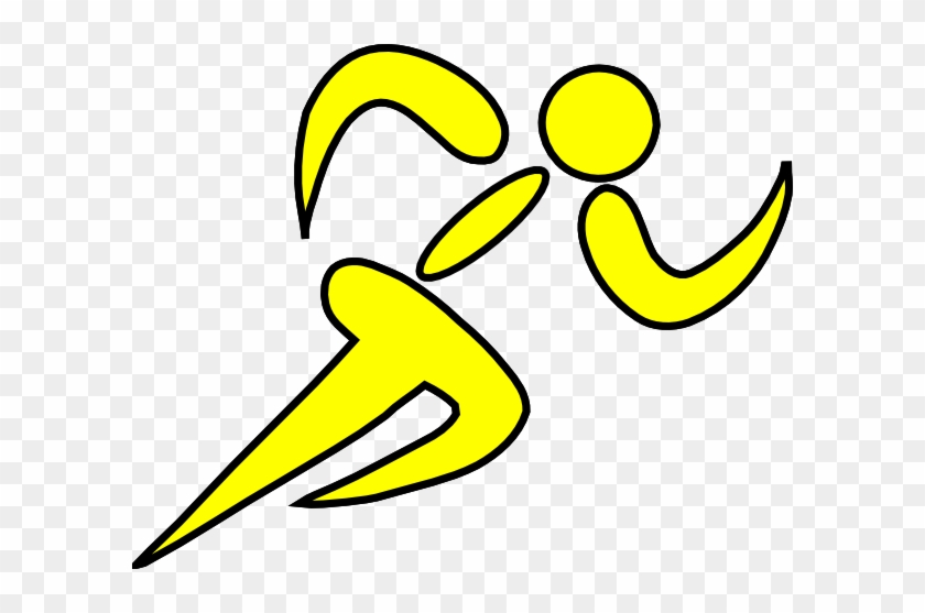Cartoon Running Clip Art - Yellow Runner Clip Art #61468