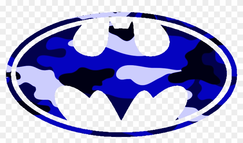 Batman Logo Blue Camo Free Images At Clker Com Vector - Cool Stencils For Spray Painting #61501