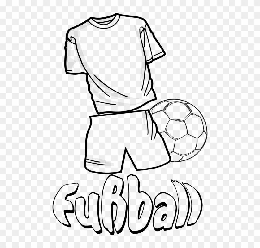 Fussballfieber Und Spaß Am Sport Mit Dem Malbild Fussball - T Shirt Clip Art #61551
