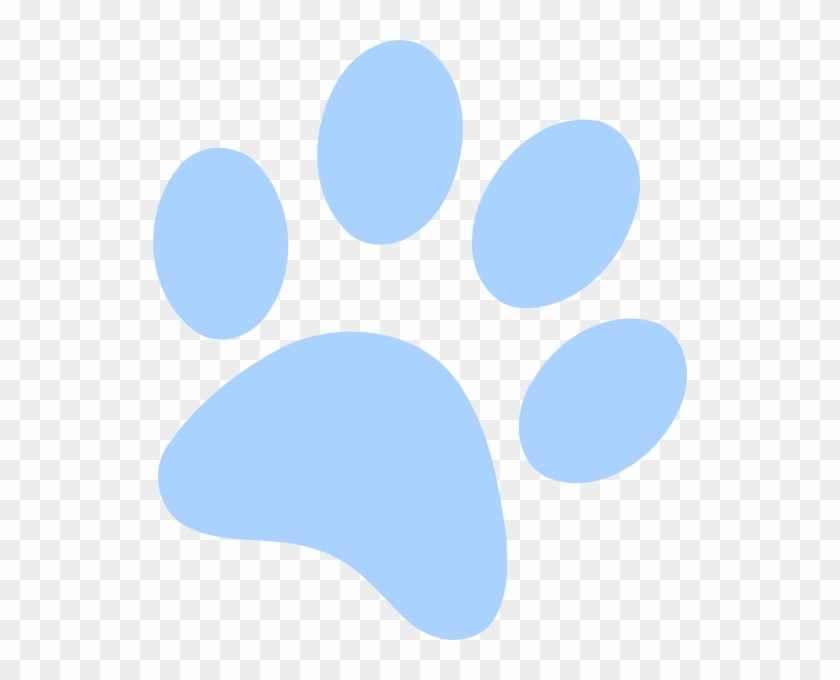 Blue Paw Print Clip Art - Paw Print With Black Background #61628