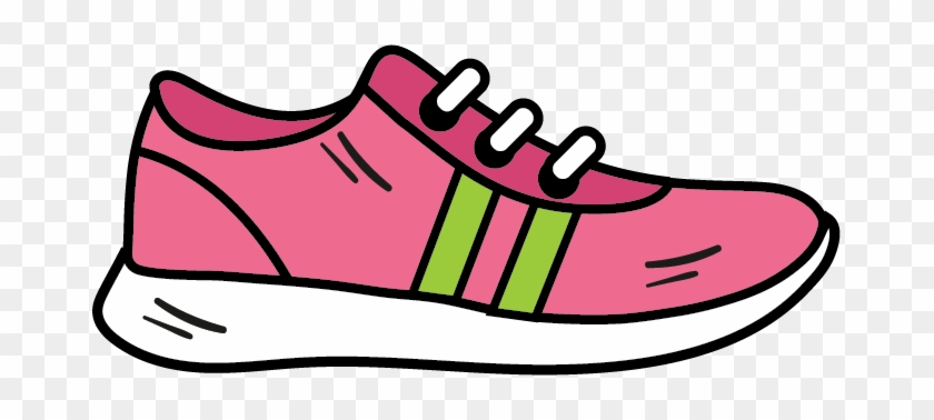 Athletic Shoe Icon, Fitness Clipart, Shoe Clipart - Pink Running Shoe Clipart #61667