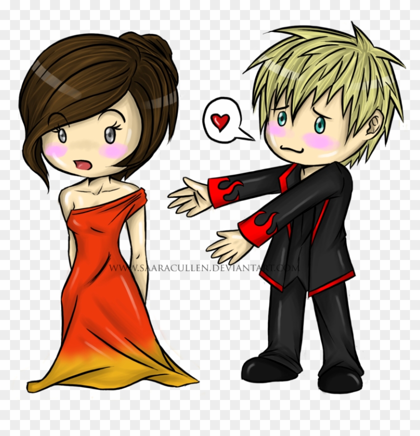 Katniss And Peeta Chibis By Blitzy-arts - Chibi Katniss And Peeta #61696