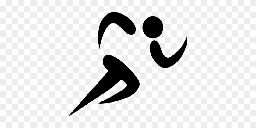Run Symbol Black Running Race Icon Sign Ru - Olympic Running Symbol #61743