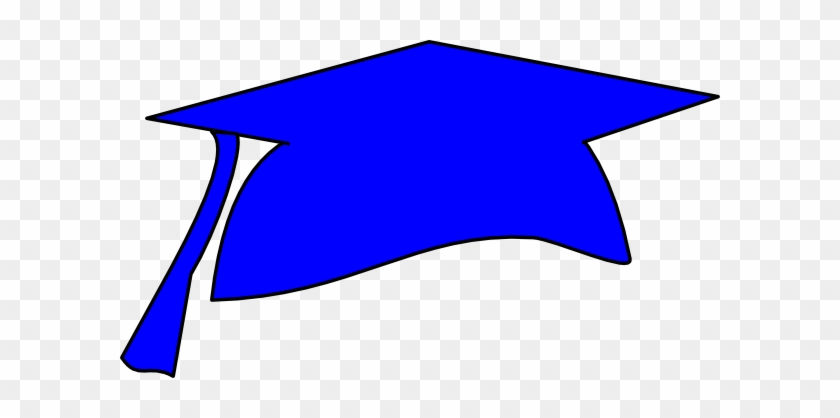 Graduation Cap And Gown Clipart - Royal Blue Graduation Hat #61822