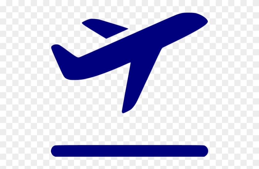 Airplane Clipart Dark Blue - Airplane Icon Blue #61952