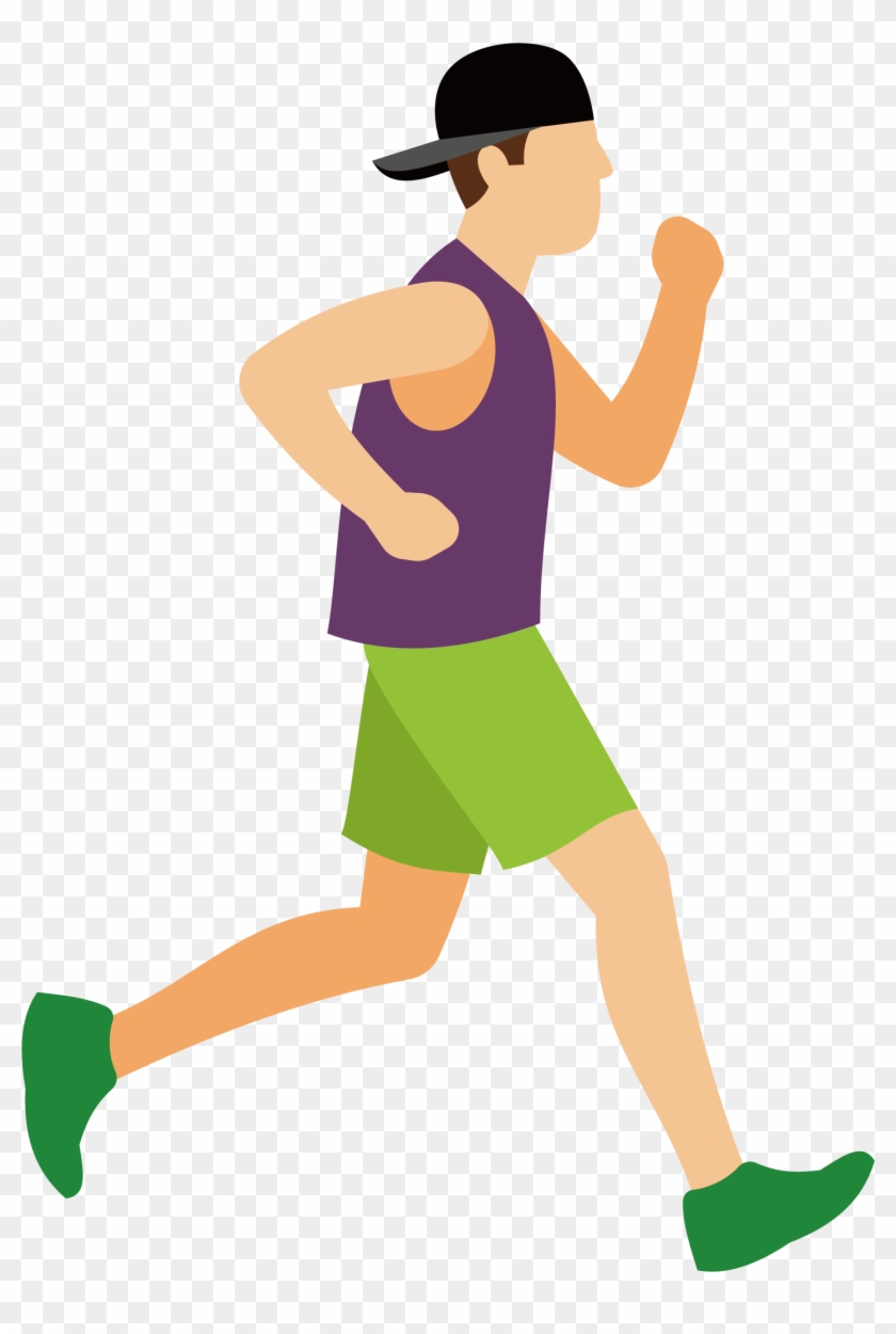 Vector Purple Running Man - Vector Graphics #62045