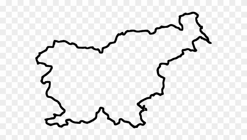 Free Vector Map Of Slovenia Clip Art - Europe Clipart Black And White #62169