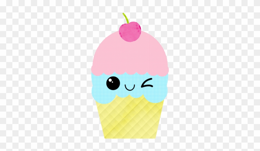 Kawaii Clipart Png - Cute Face Ice Cream #62222