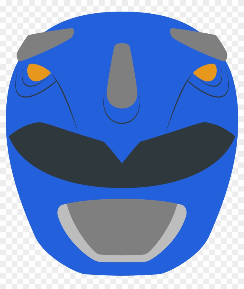 Blue Clipart Power Ranger - Cartoon Power Ranger Helmet #62317