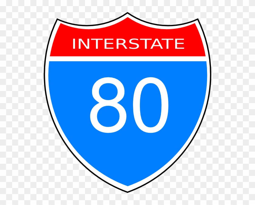 Interstate 80 Road Sign Clip Art - Interstate Clip Art #62331
