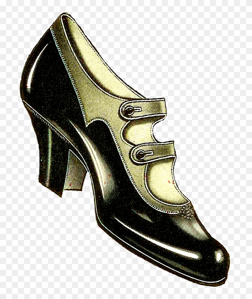 Shoe Clipart Old Fashioned - Vintage Clothing #62345