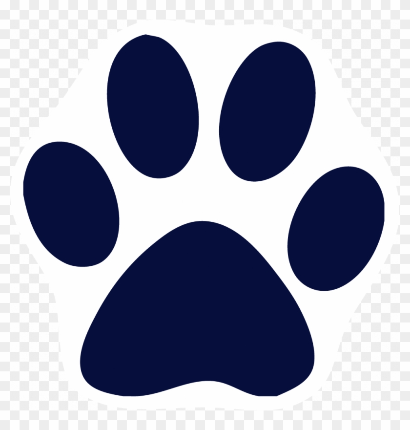 Navy Clipart Paw Print - Navy Blue Paw Print #62360