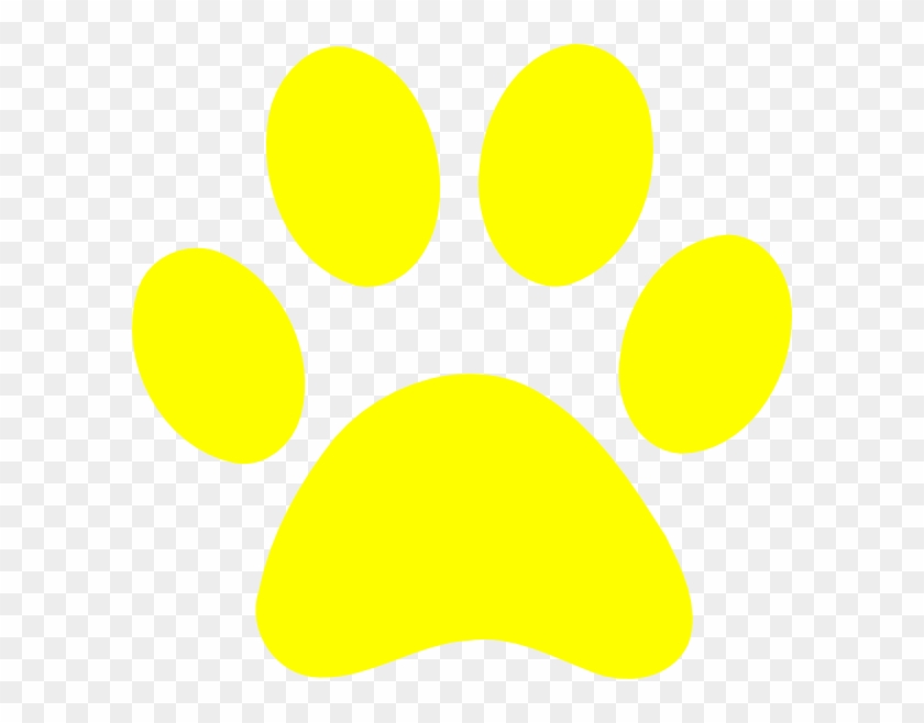 Yellow Paw Print Clip Art At Clker Vector Clip Art - Yellow Paw Patrol Paw Prints #62369