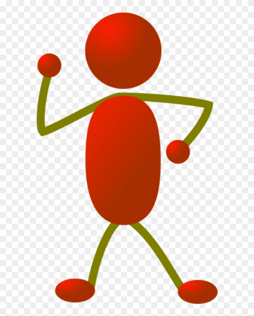 Stick Man Figure Dancing - Stick Figure Clip Art Color #62381