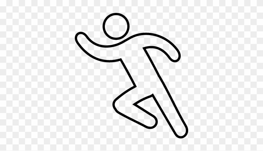 Running Man Silhouette Vector - Running Man Easy Drawing #62384
