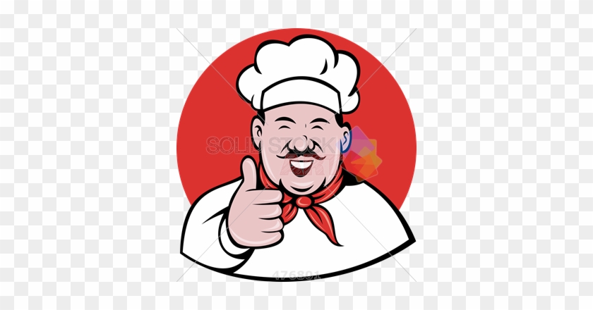 Stock Illustration Of Old Fashioned Cartoon Rendition - Chef Thumbs Up Vector #62480