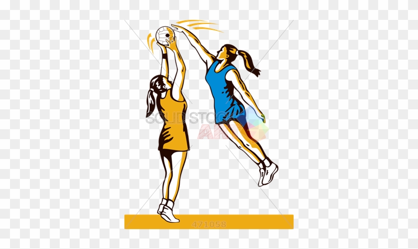 Stock Illustration Of Old Fashioned Cartoon Drawing - Sprint Dodge In Netball #62541