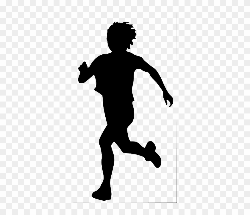 Boy Running Away Silhouette #62573
