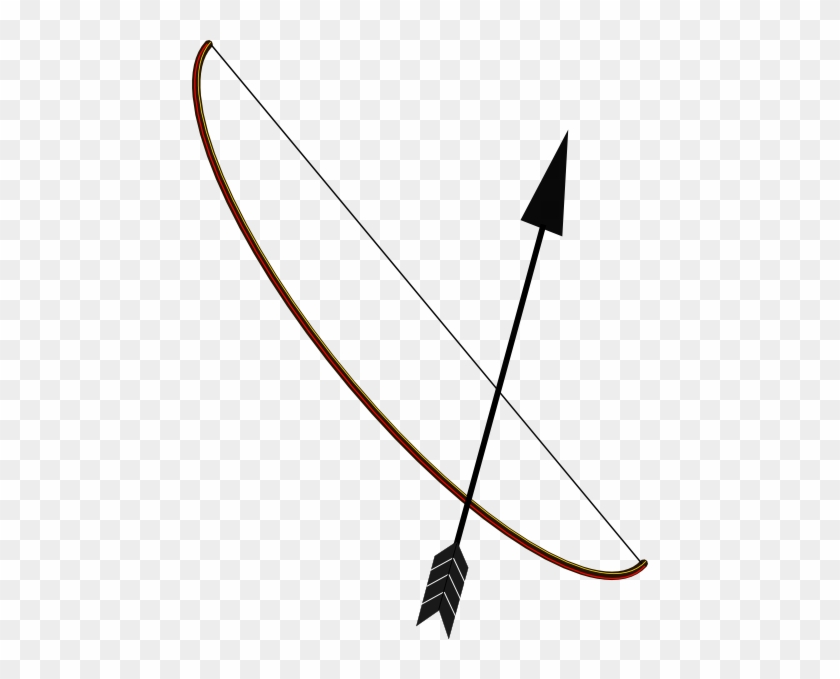Simple Bow And Arrow Clipart - Bow And Arrow Simple #62592