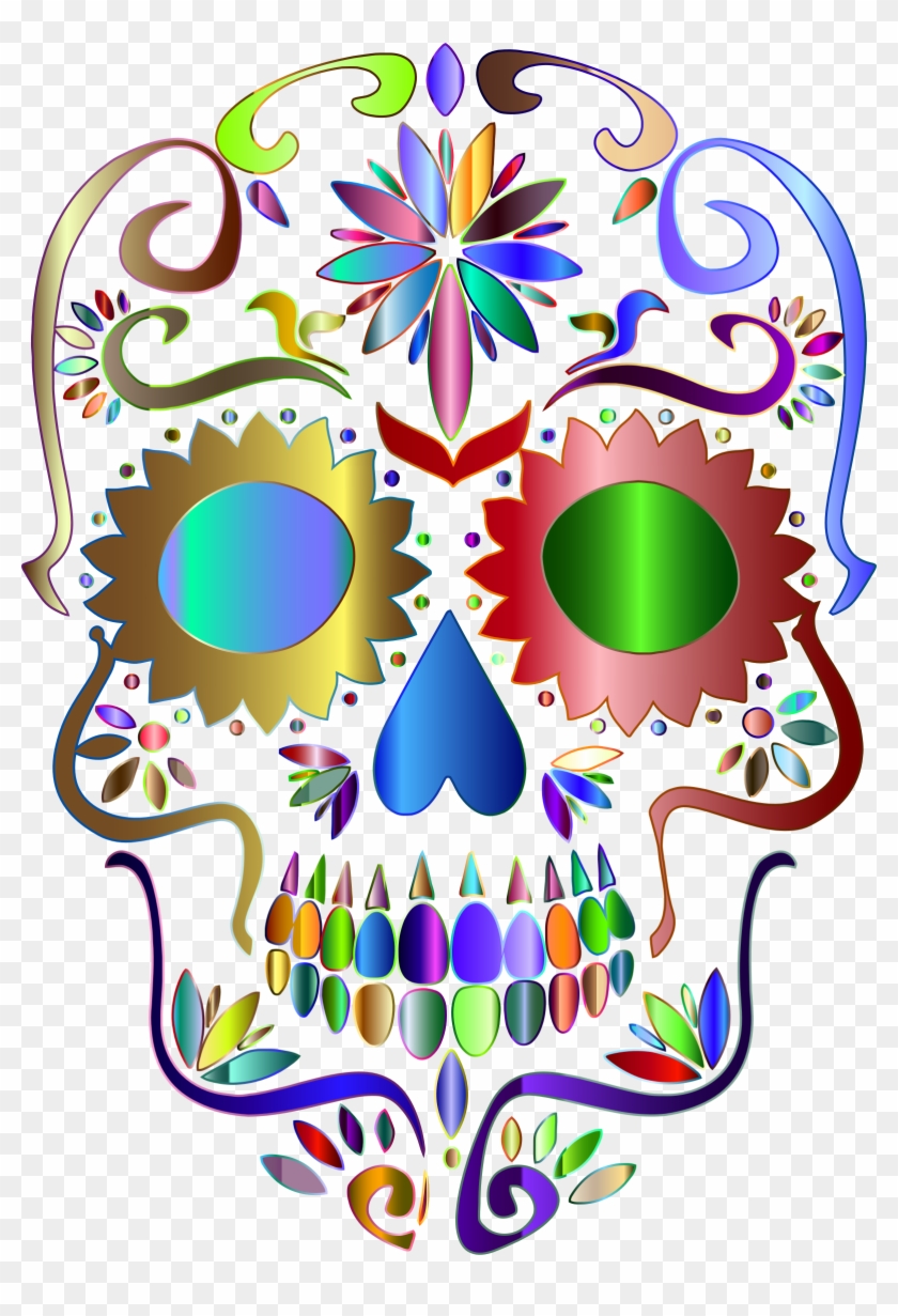 Sugar Skull Clipart Symmetrical - Sugar Skull Clip Art Png #62597
