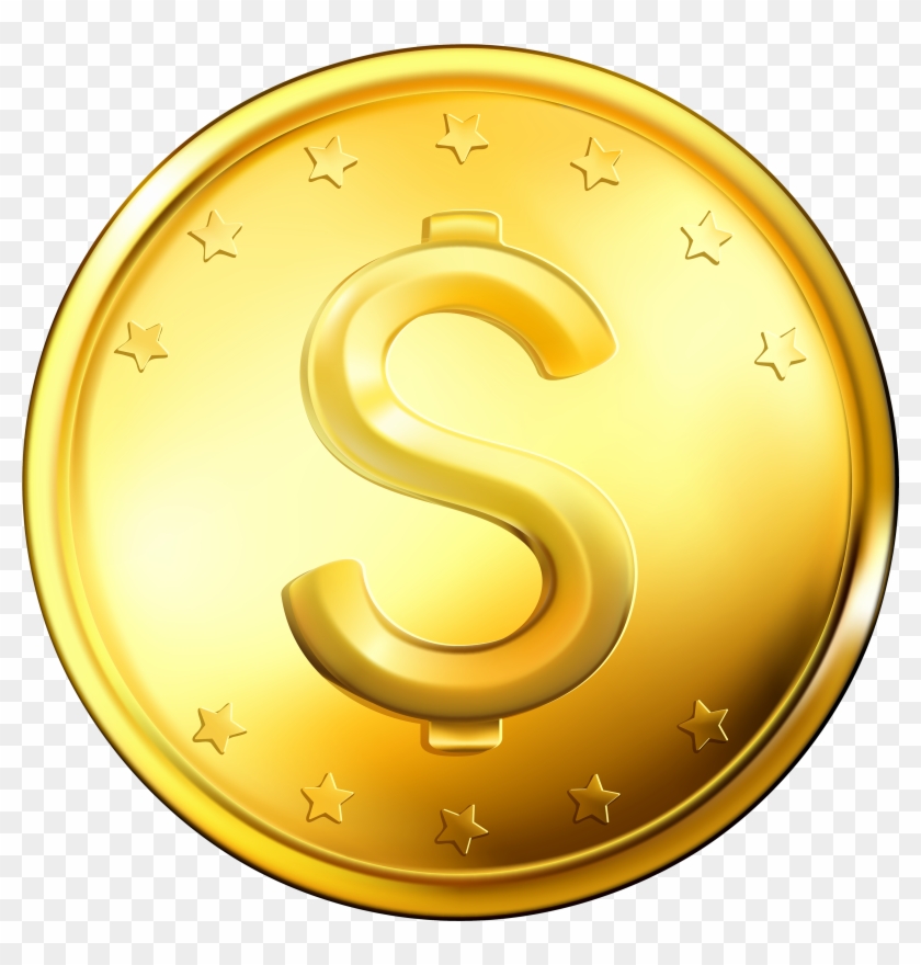 Coin Showing Post Clip Art - Gold Coin Png #62706