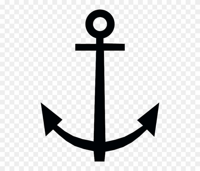 Black And White Anchor Free Vector Graphic Anchor Anchorage - Draw An Anchor Tattoo #62798