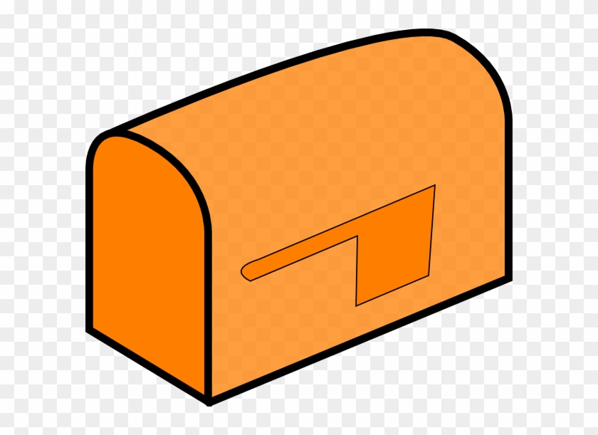 Clip Art Mailbox Post Orange Mailboxhtml - Orange Mailbox Clipart #62834