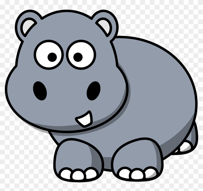 Side Hippo Clip Art - Hippo Clipart Png #62976