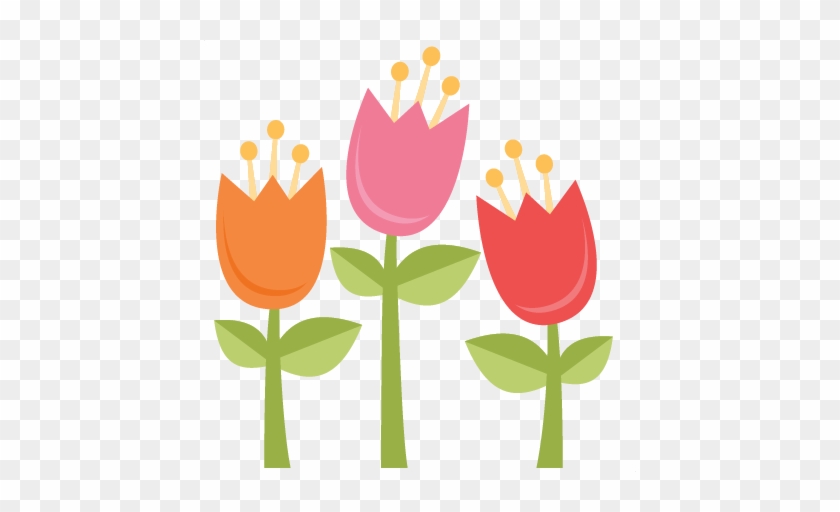 Spring Tulips Svg Scrapbook Cut File Cute Clipart Files - Tulips Clipart Png #62986
