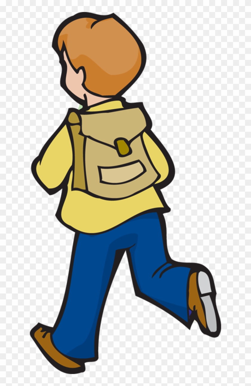 On Back Clipart - Boy With School Bag Clipart #62999