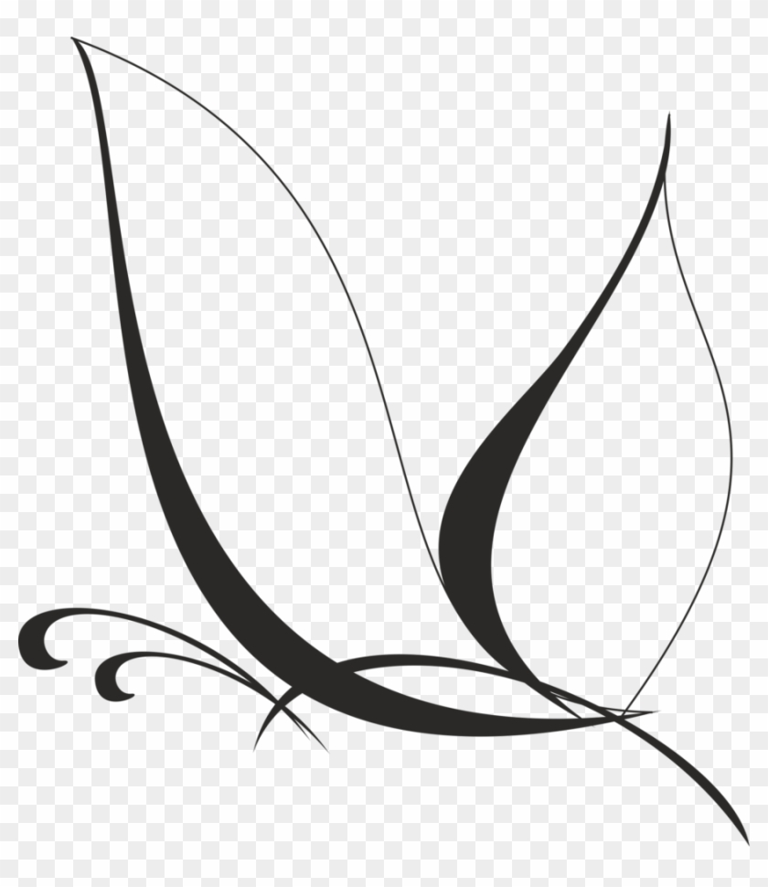 Black And White Clip Art Free Butterflies - White Butterfly Vector Png #63031