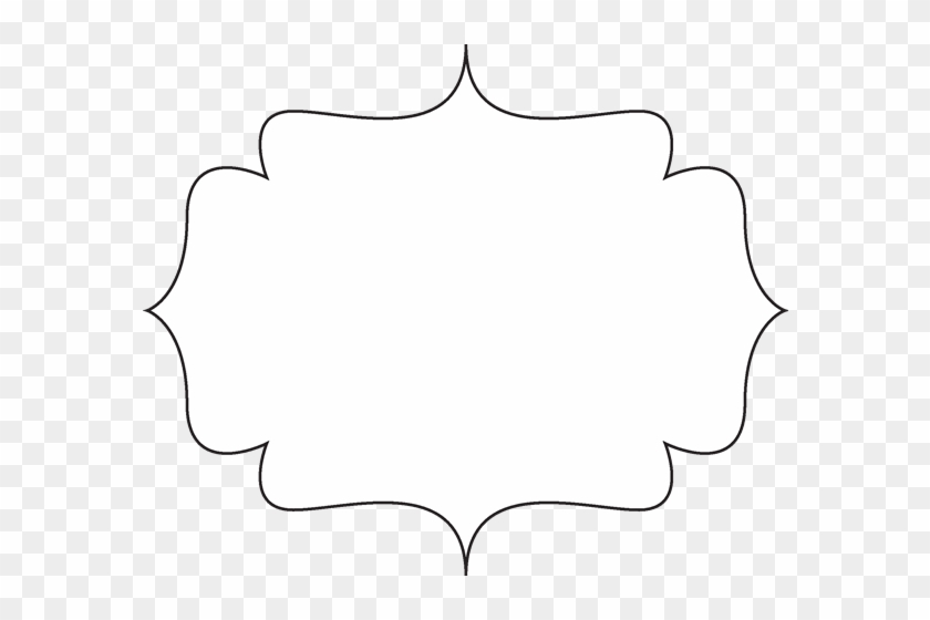 Clip Art Black And White - White Decorative Shape Png #63065