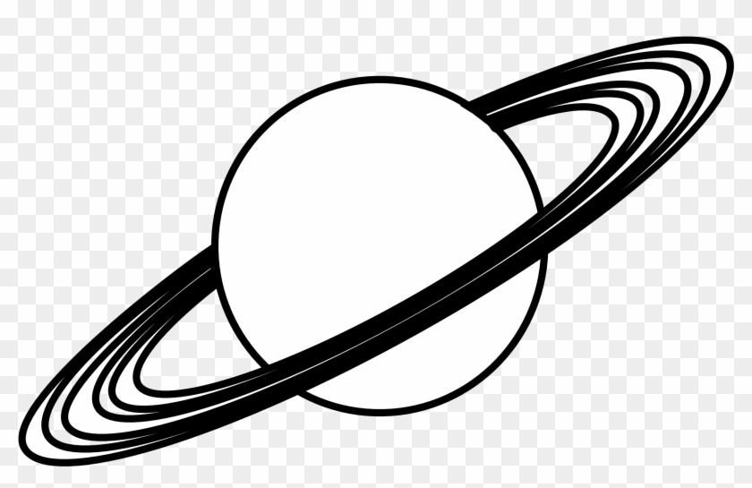 Planet Clip Art Black - Saturn Rings Clip Art #63166