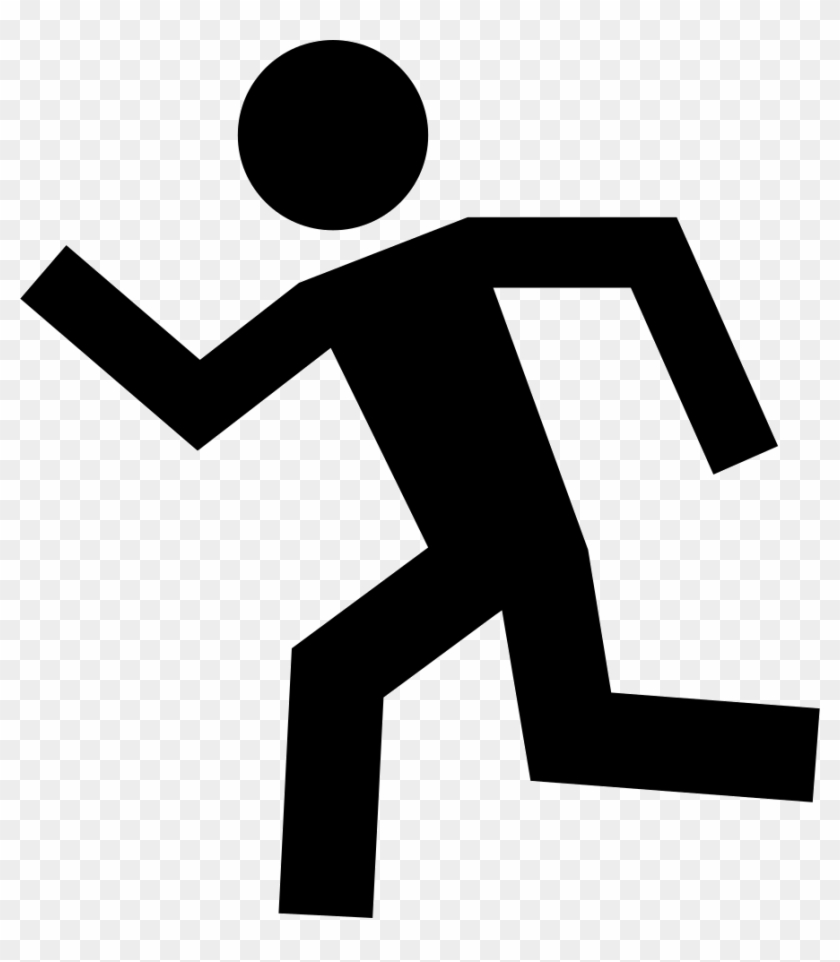 Running Man Silhouette To Left Vector - Silueta De Persona Corriendo #63438