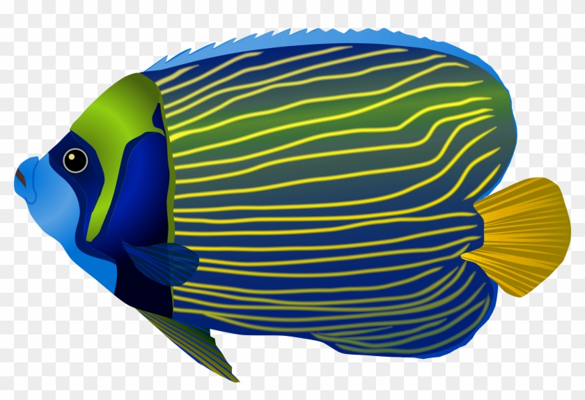 Blue Fish Png Clip Art Image - Wurfs-kissen-tropische Fische Kissen #63486