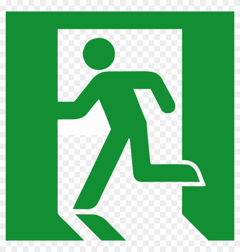 Safety Running Man Symbol - Emergency Exit Sign Vector #63468