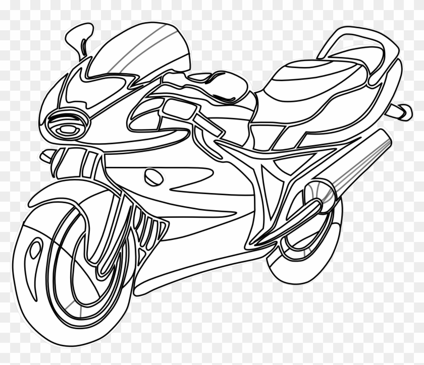 Motorcycle Clip Art - Motorcycle Coloring Page #63512