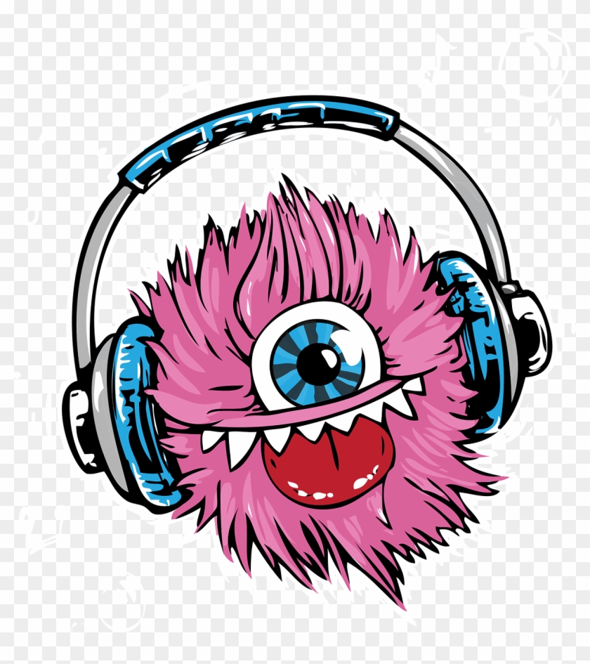 Monster Headphones Headset Transparent Image - Music Monster Clipart #63607