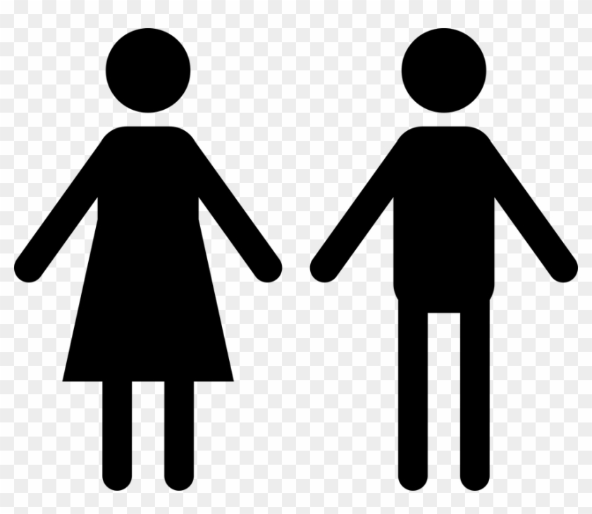 Mensch Clipart Schwarz Weiß - Man And Women Holding Hands Cartoon #63873