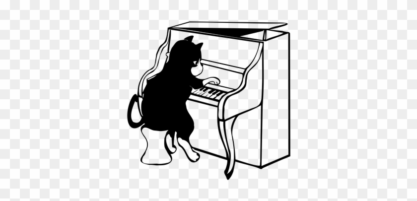 Klavier Musikinstrumente Musik Jazz Katze - Manuscript Paper For Kids: Cat Large, Empty Staff, #64023