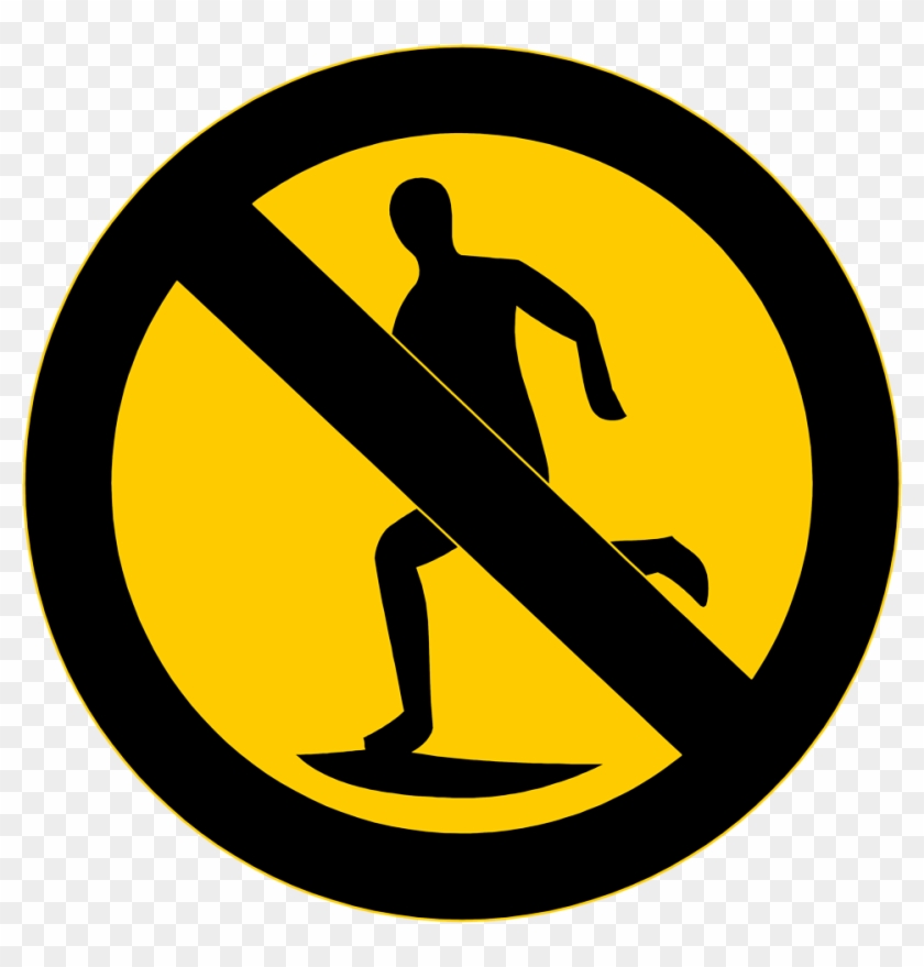 8598 Illustration Of A No Running Symbol Pv - No Entry Sign Yellow #64155