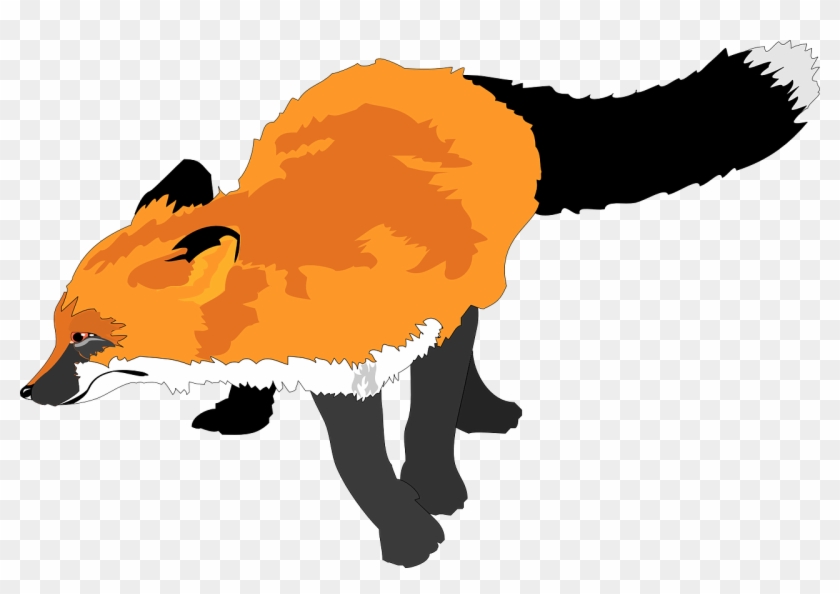 White, Orange, Fox, Running, Animal, Fast, Fur - Fox Vector #64245