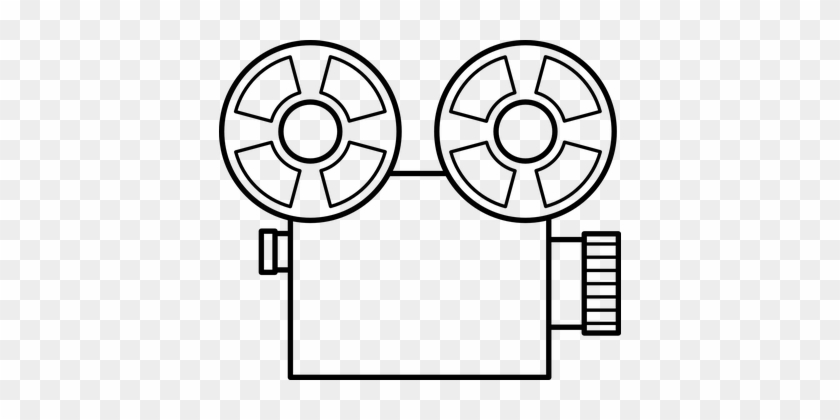 Film, Reel - Old Video Camera Drawing #64283