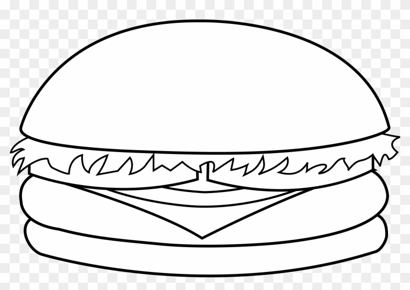 Burger - Clip - Art - Burger Black And White Clip Art #64303