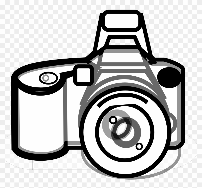 Camera Clipart Black And White - Black And White Camera #64318